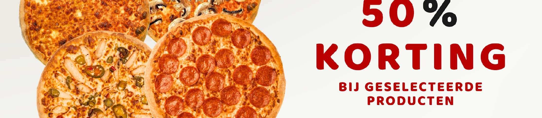 50% korting op geselecteerde producten