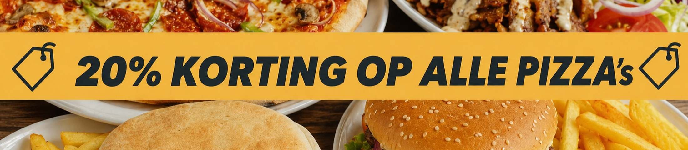 20% KORTING OP ALLE PIZZA’s