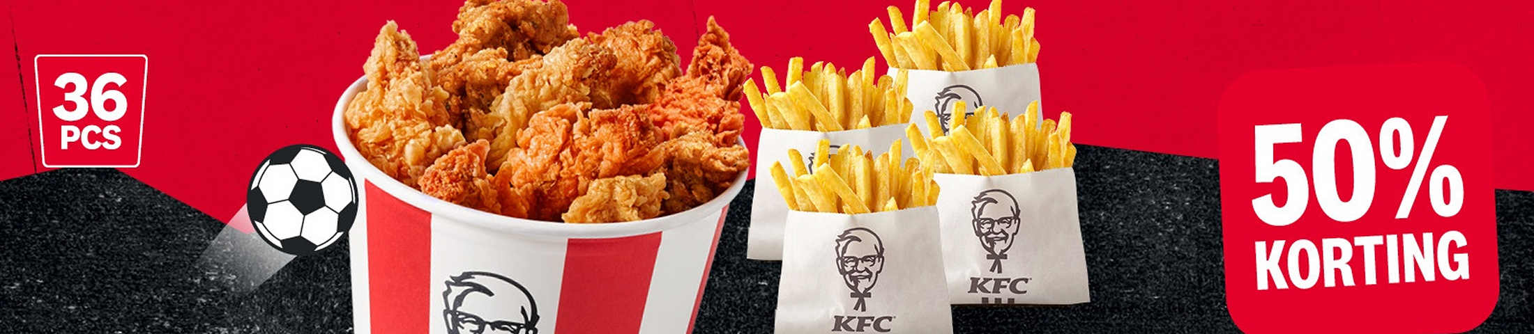 Winning team bucket deal 50% korting