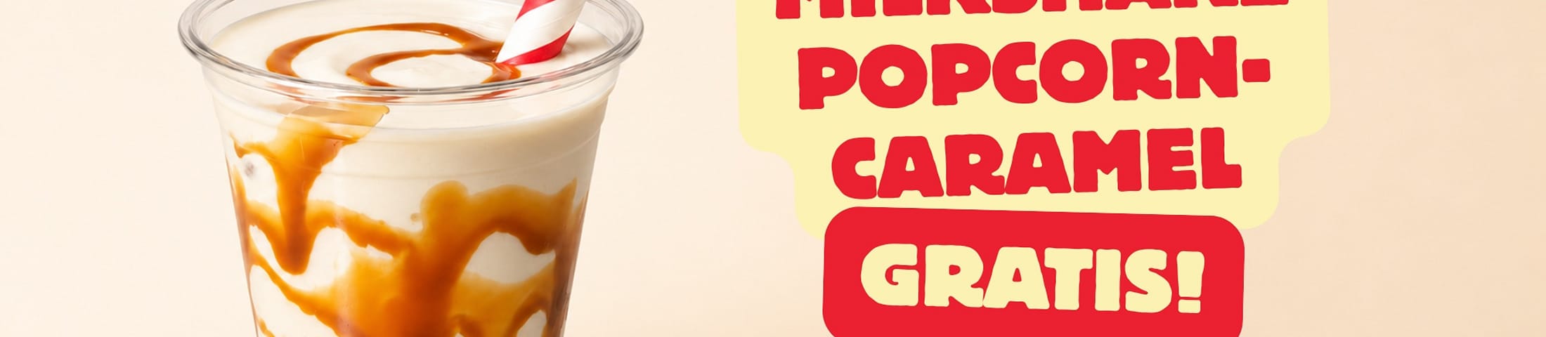 Milkshake Popcorn-Caramel Gratis!