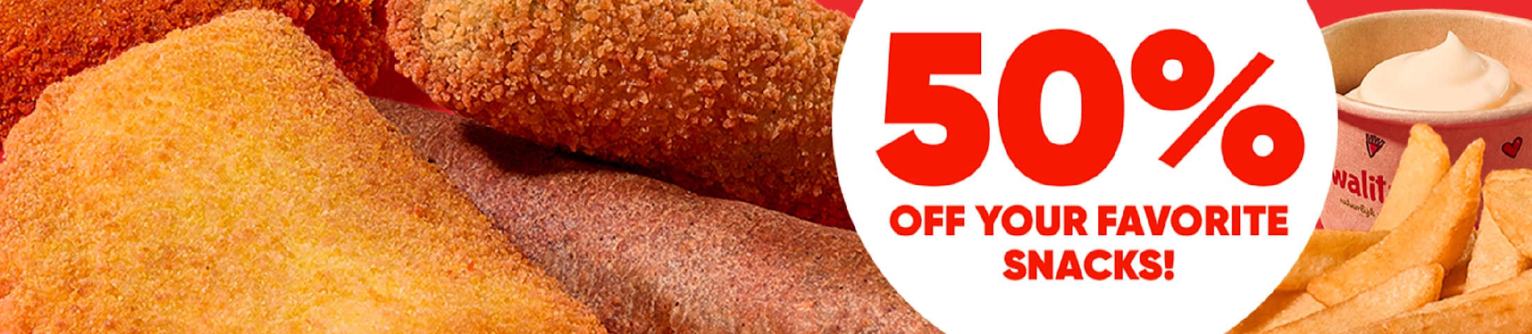 50% off your favorite snack