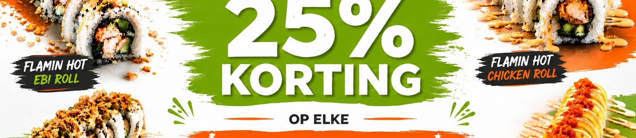 25% korting op elke american style rolls