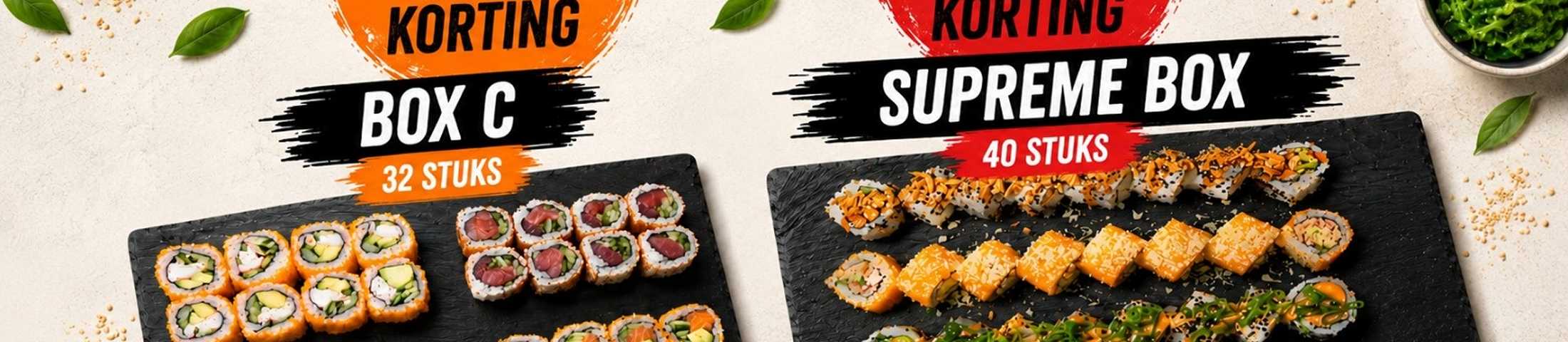 €10 korting box c 32 stuks €12 korting supreme box 40 stuks