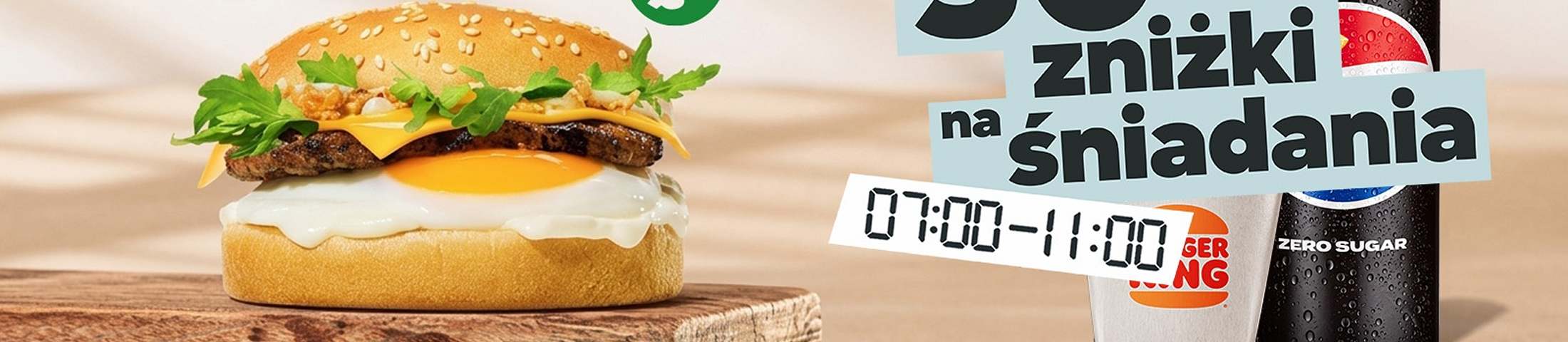 50% zniżki na śniadania 7:00-11:00