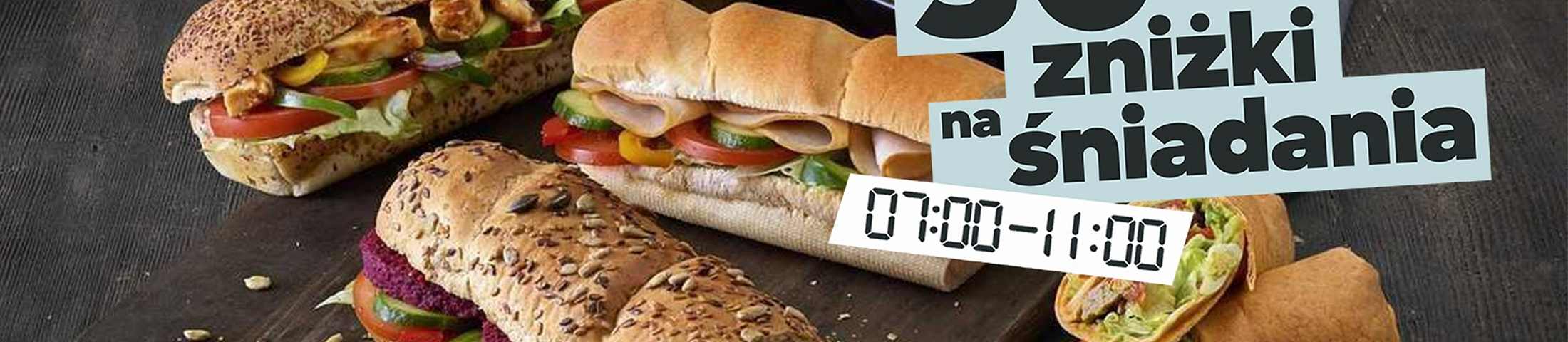 50% zniżki na śniadania 7:00-11:00