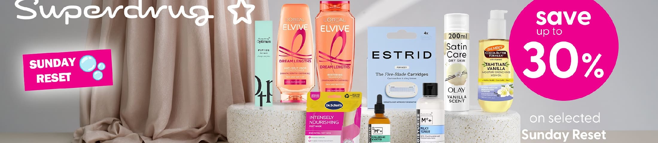 Sunday Reset. Save up to 30% on selected Sunday Reset. Superdrug
