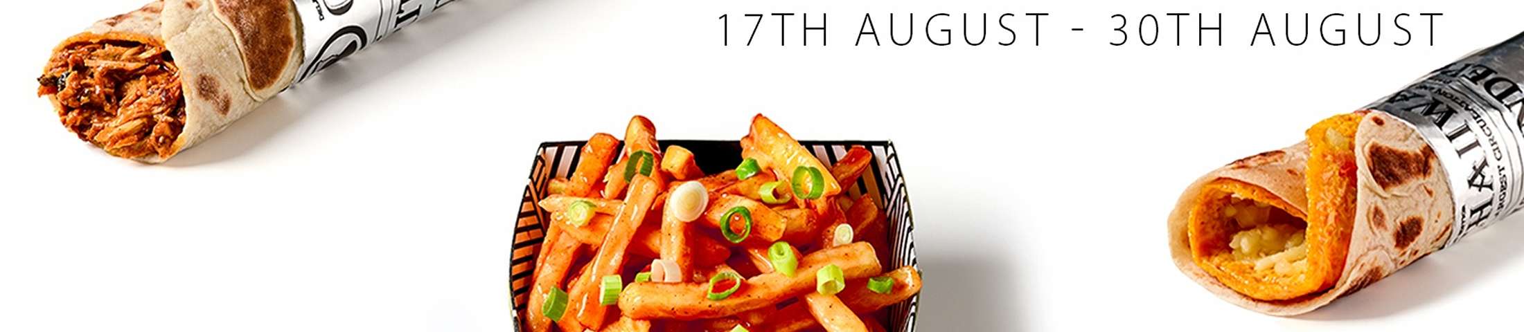 50% off butter chicken roll, masala chips or omelette wrap 17th-30th August