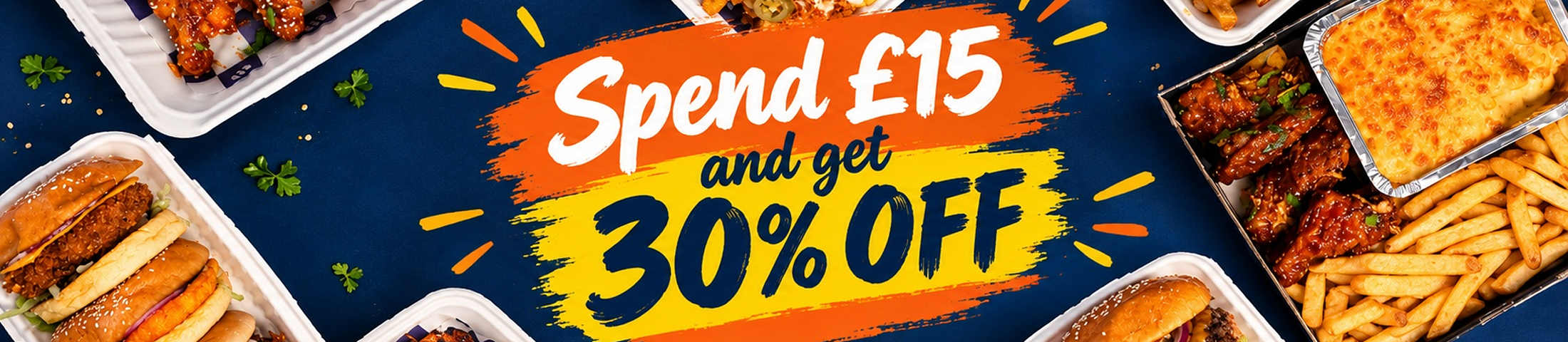 Spend £15 and get 30% off