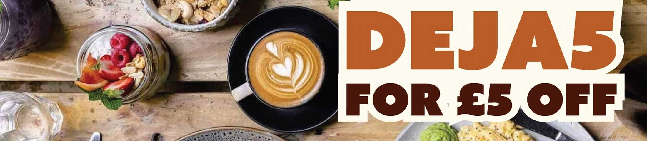 code DEJA5 for £5 off 