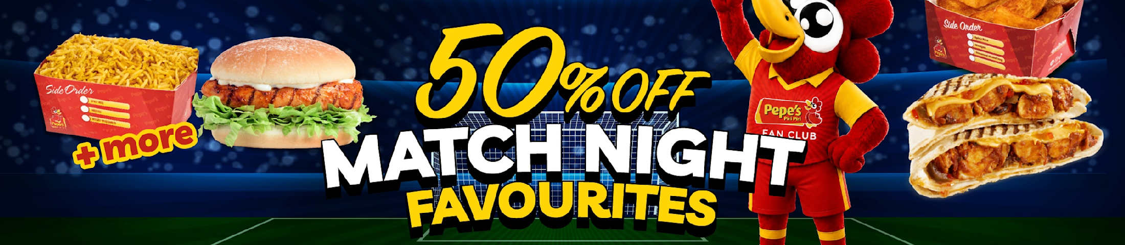 50% Off Match Night Favourites
