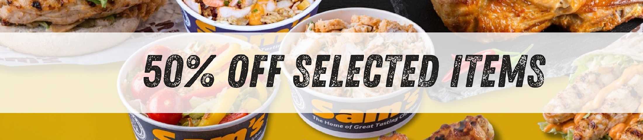 50% Off Selected Items
