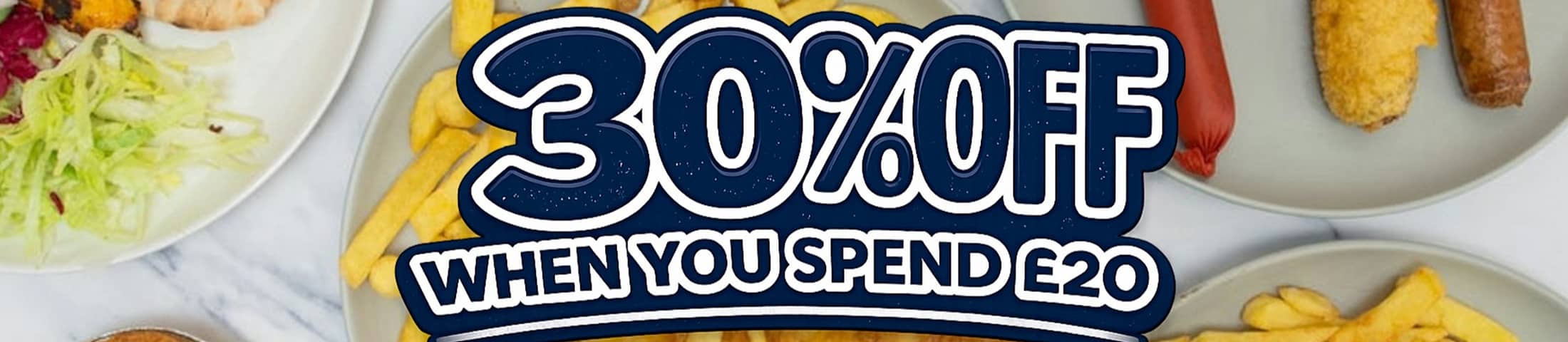 30% OFF when you spend £20
