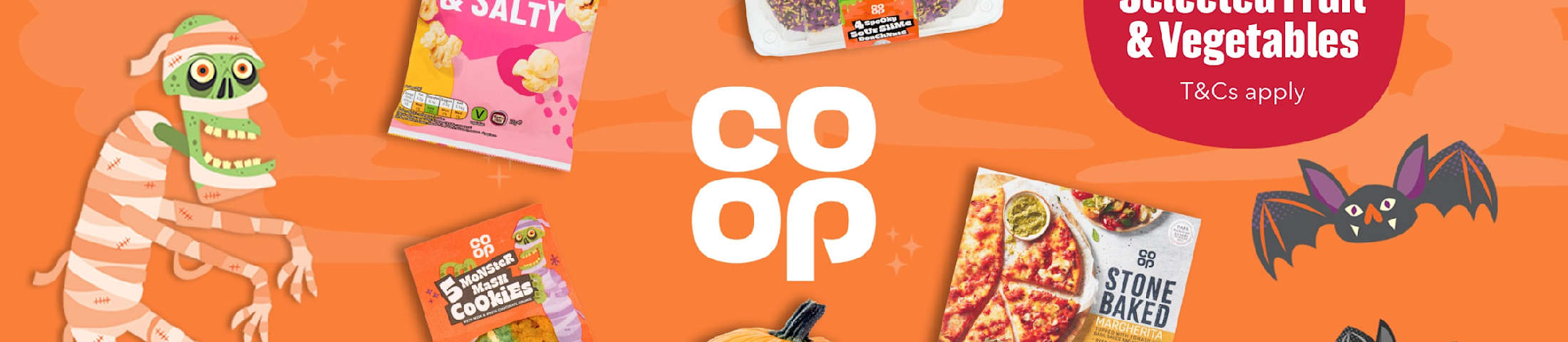 60% off selected fruit & vegetables, T&Cs apply. Co-op