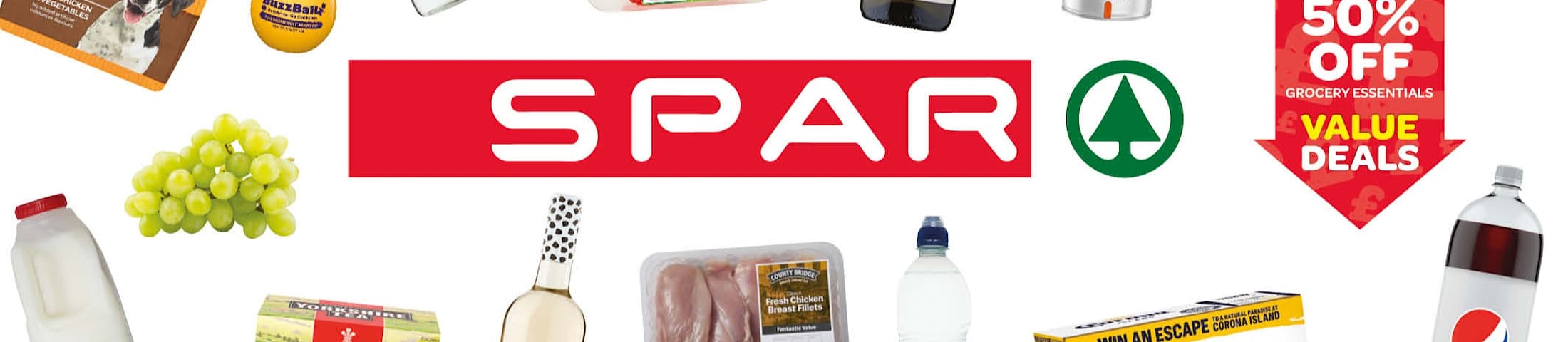 50% OFF GROCERY ESSENTIALS