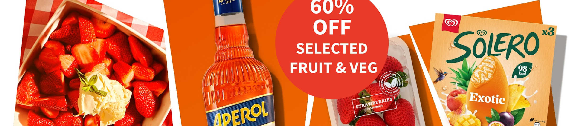 60% off selected fruit & veg. Sainsbury's Local.