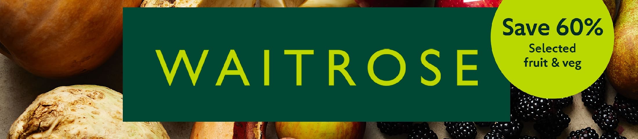 every monday 60% off selected fruit and veg