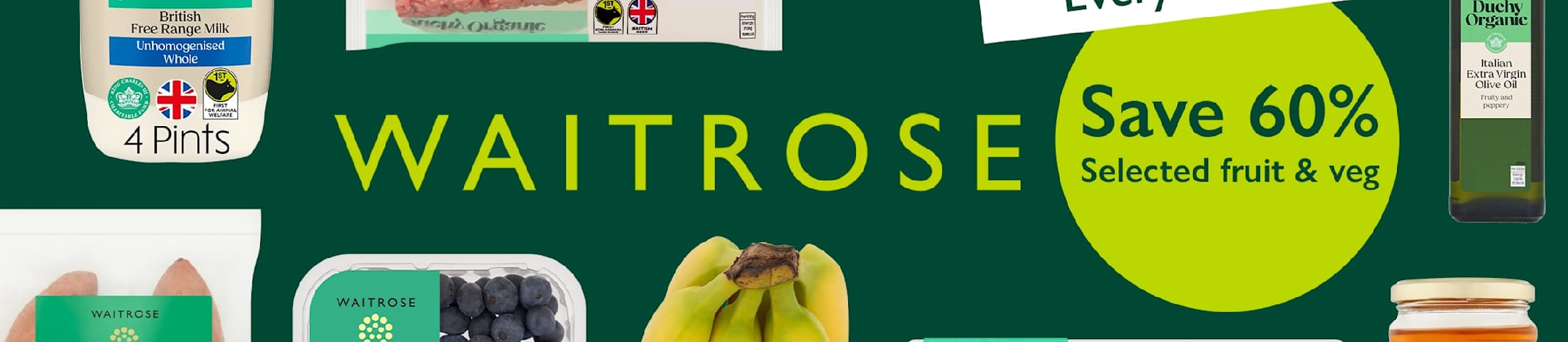 every monday save 60% selected fruit and veg