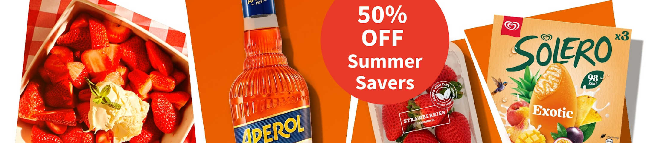Up to 50% off Summer Savers. Sainsbury's