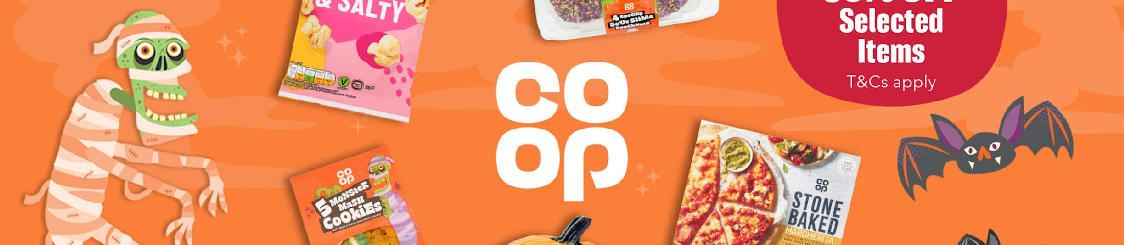 Member Thursdays: 50% off selected items, T&Cs apply. Co-op