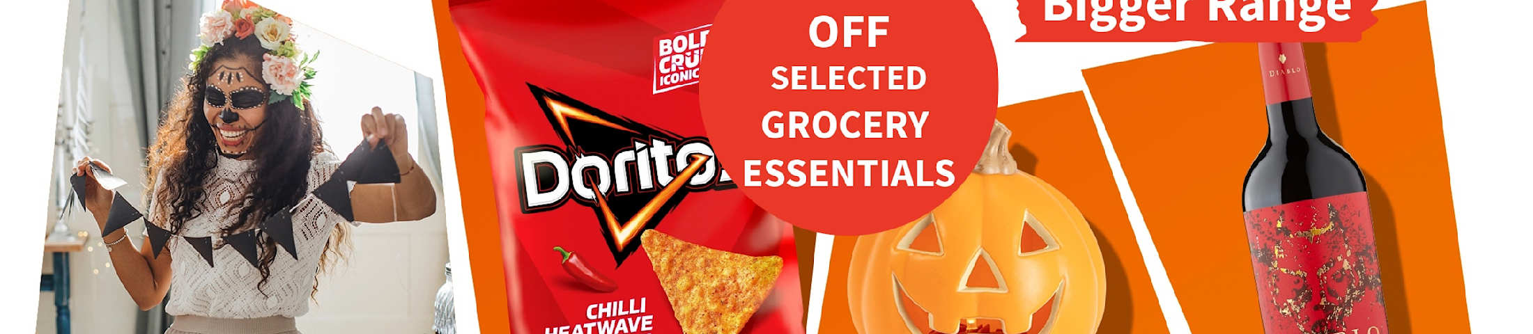 50% off selected grocery essentials. Sainsbury's Bigger range