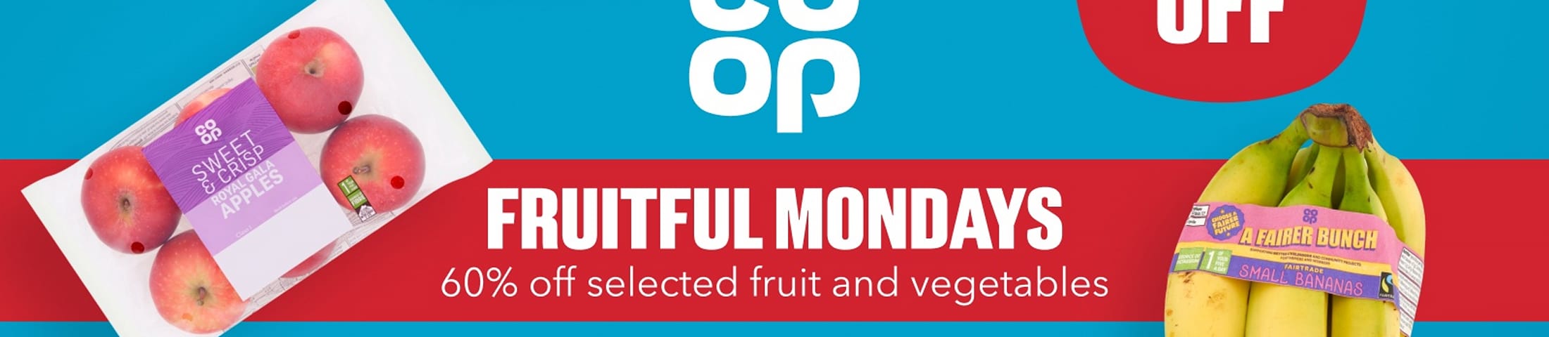 60% off Fruitful Mondays. 60% off selected fruit and vegetables
