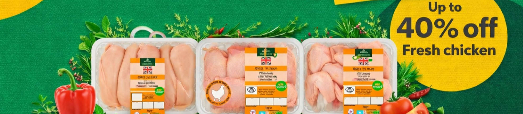 up to 40% off fresh chicken
