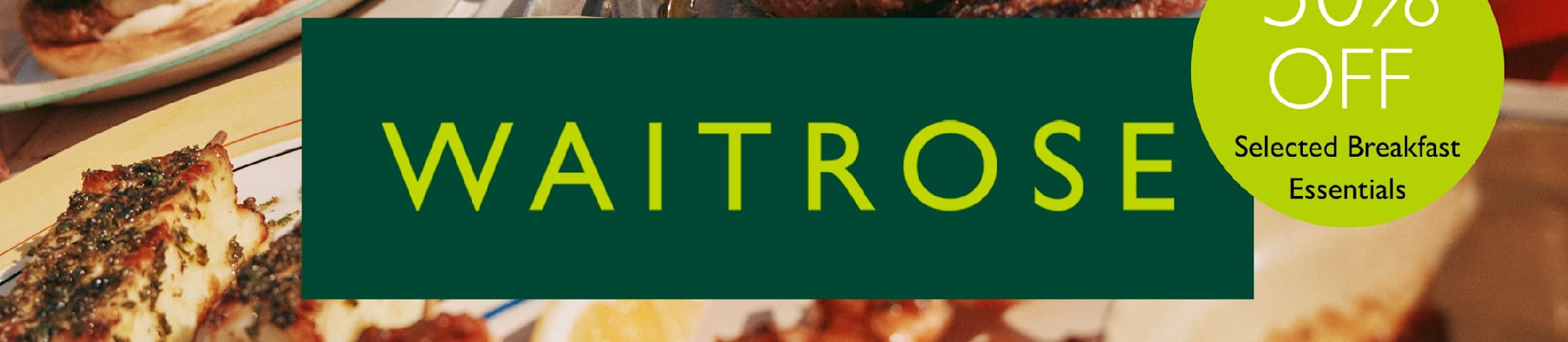 50% off selected breakfast essentials