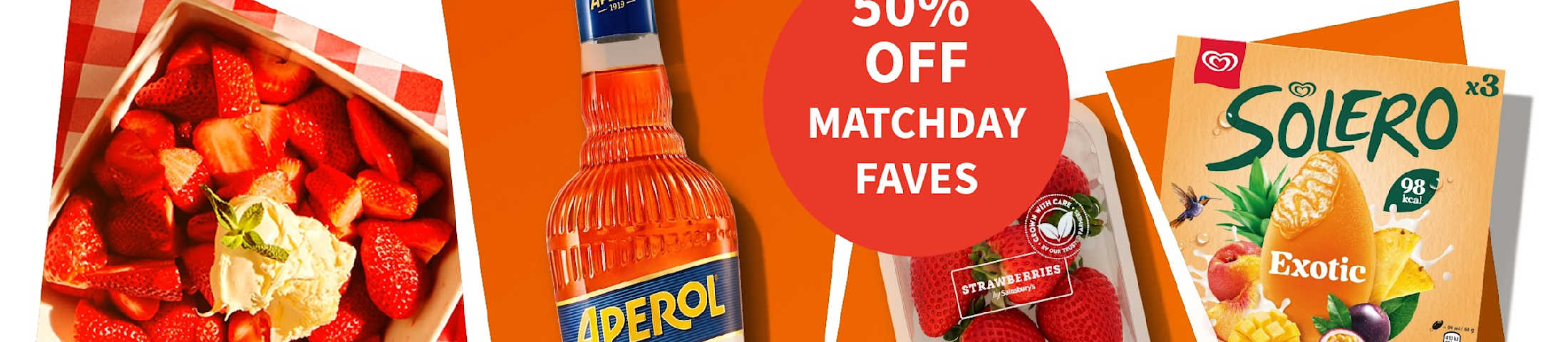 50% off matchday faves. Sainsbury's