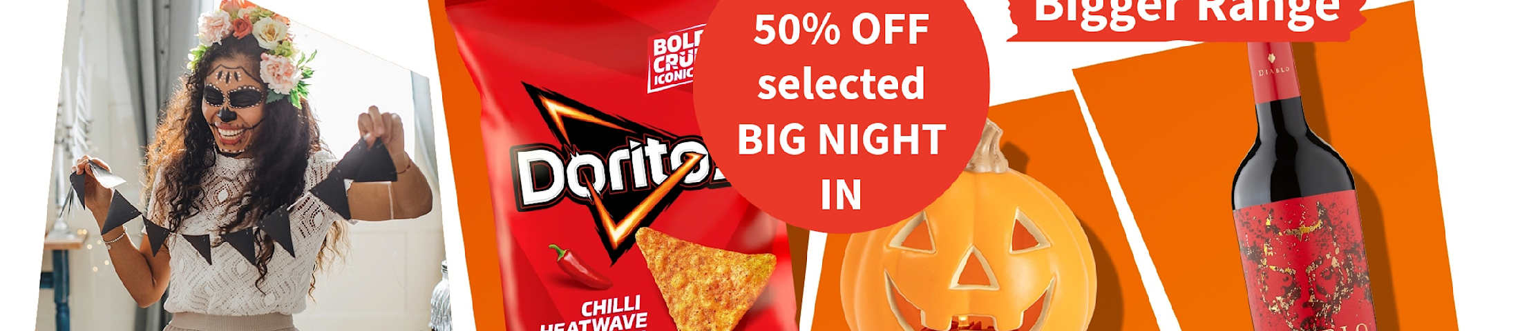 Up to 50% off selected Big night in. Sainsbury's Bigger range