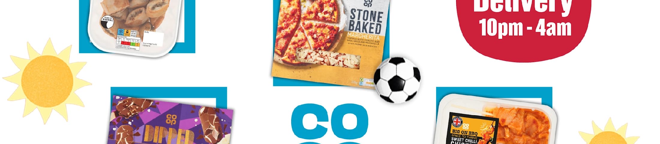 Free delivery 10pm-4am. Co-op, open til late