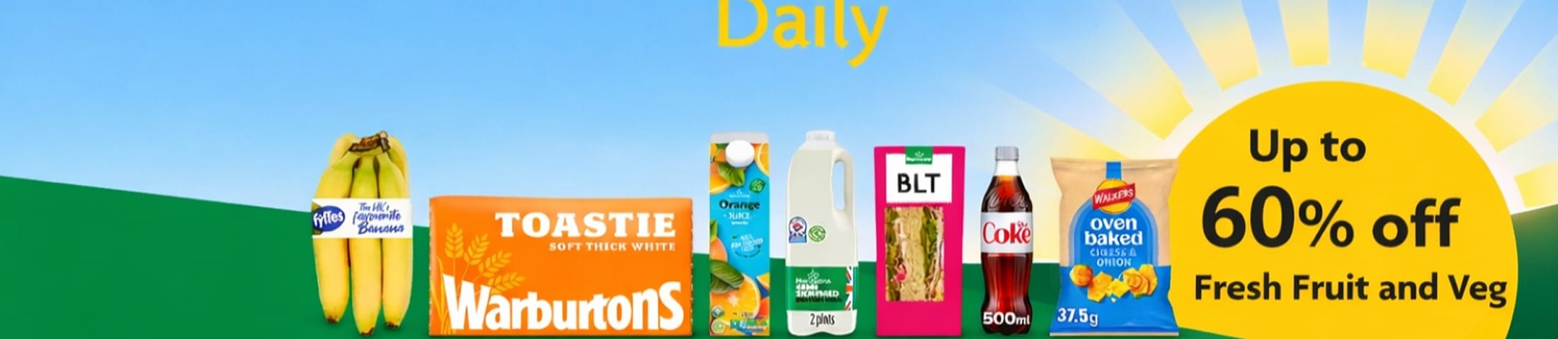 up to 60% off fruit & veg