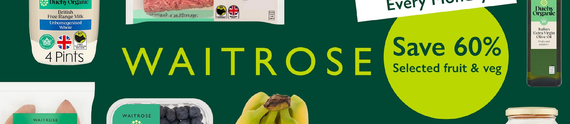save 60% selected fruit and veg