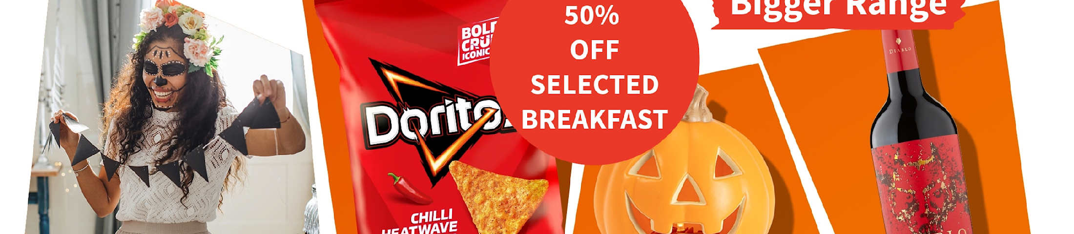 Up to 50% off selected breakfast. Sainsbury's bigger range