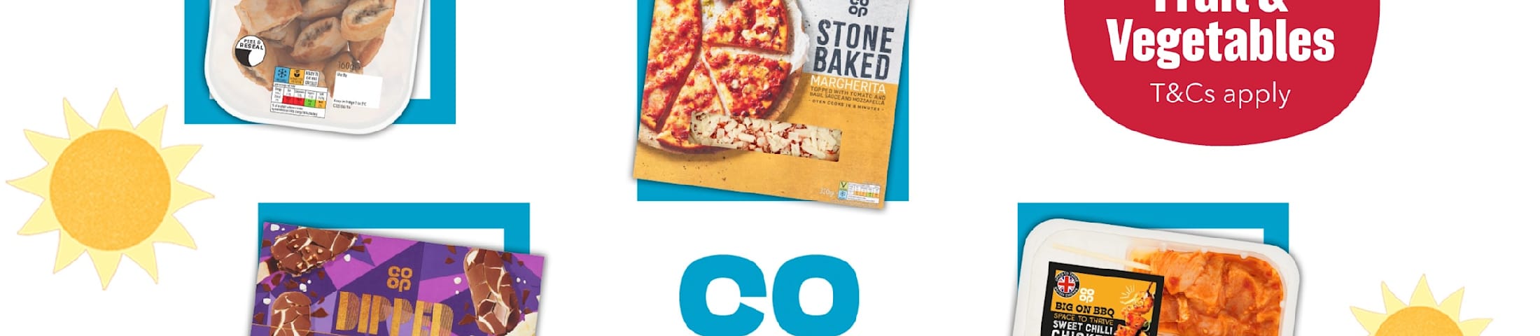 60% off fruit & vegetables, T&Cs apply. Co-op.