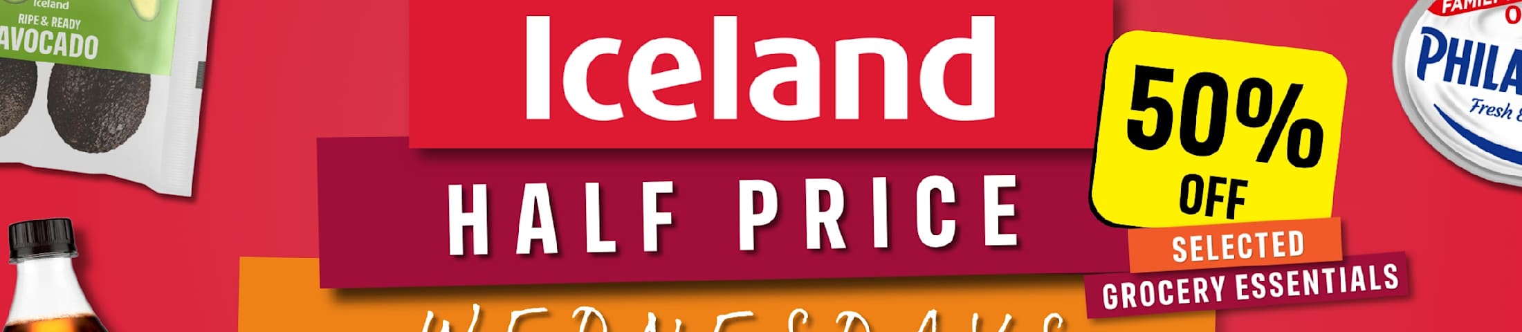 Half Price Wednesday up to 50% off selected items