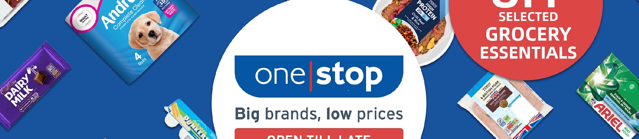 50% OFF selected GROCERY ESSENTIALS