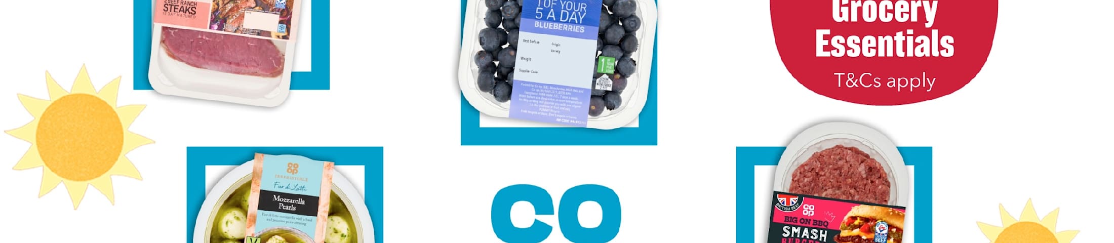 50% off selected grocery essentials, T&Cs apply. Co-op.
