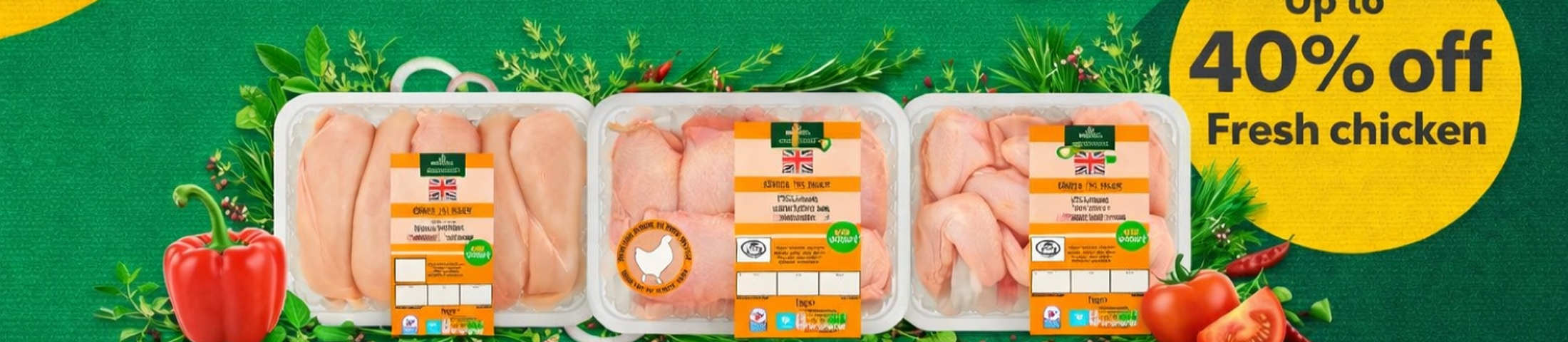 up to 40% off fresh chicken