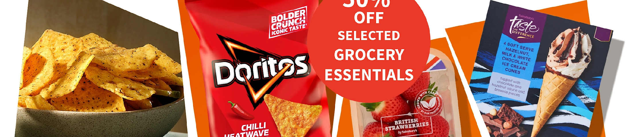 50% off selected grocery essentials. Sainsbury's Local