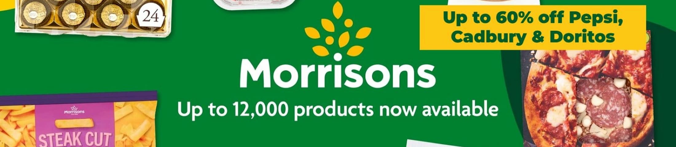 up to 60% off pepsi, cadbury and doritos