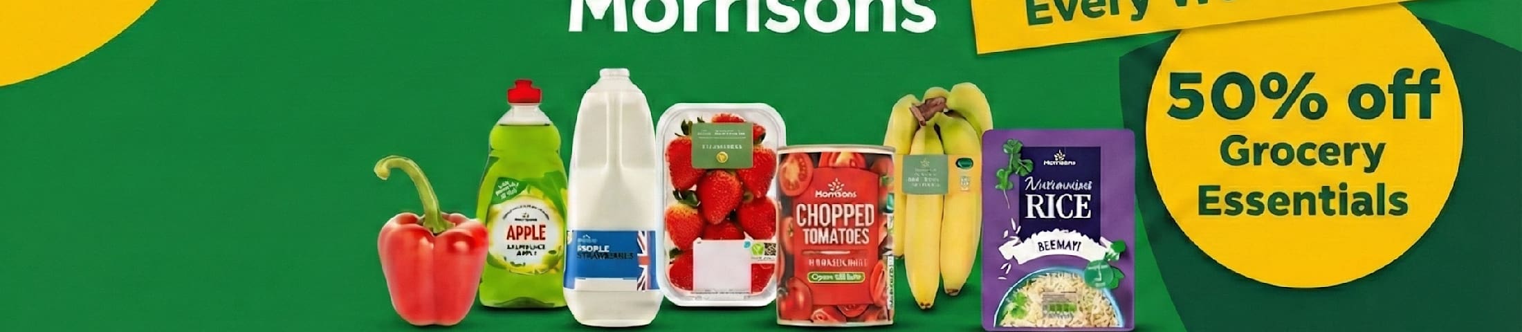 every wednesday 50% off grocery essentials