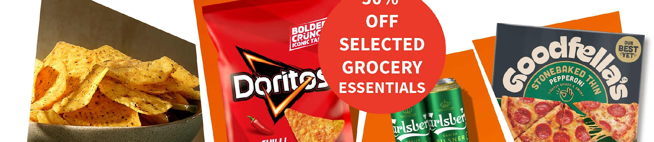 50% off selected grocery essentials. Sainsbury's Local