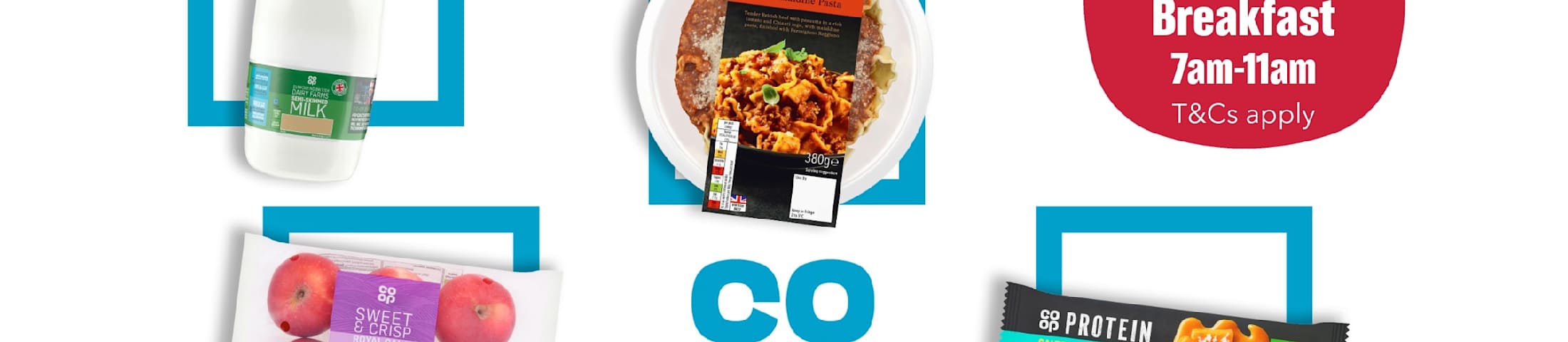 Up to 30% off selected breakfast 7am-11am, T&Cs apply. Co-op