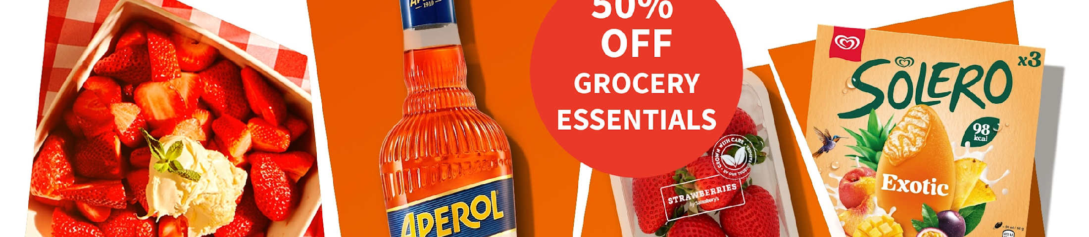 50% off grocery essentials. Sainsbury's Local.