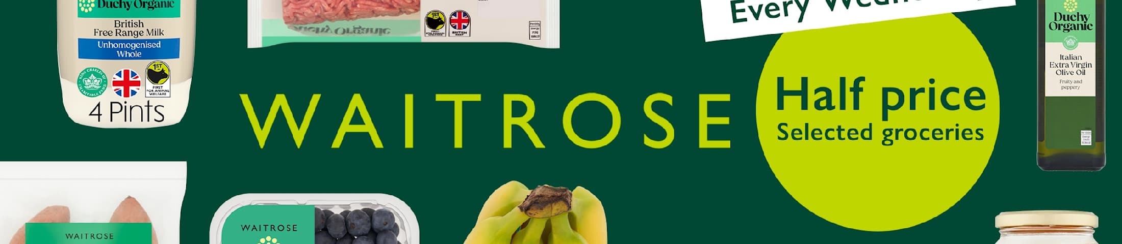 every wednesday half price selected groceries