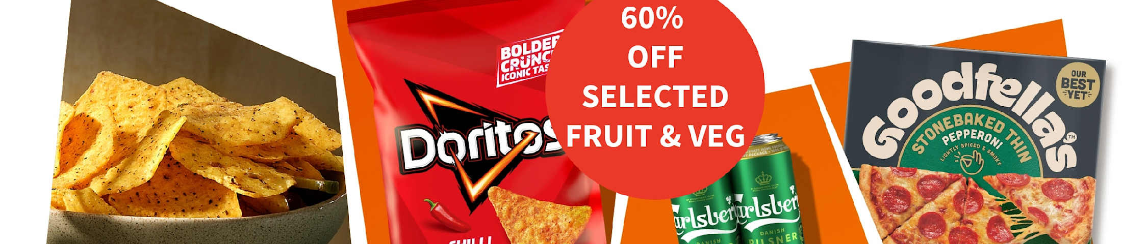 60% off selected fruit & veg. Sainsbury's.