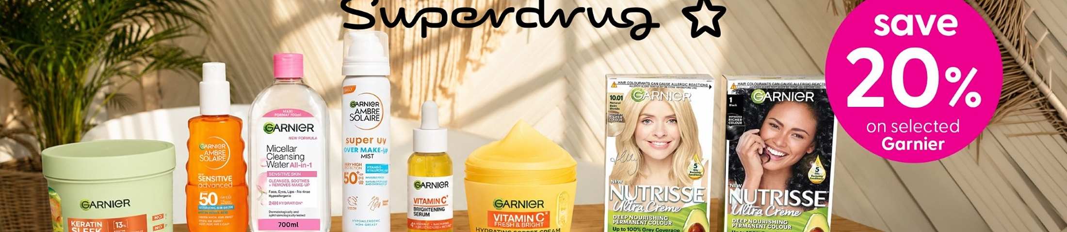save 20% on selected Garnier. Superdrug