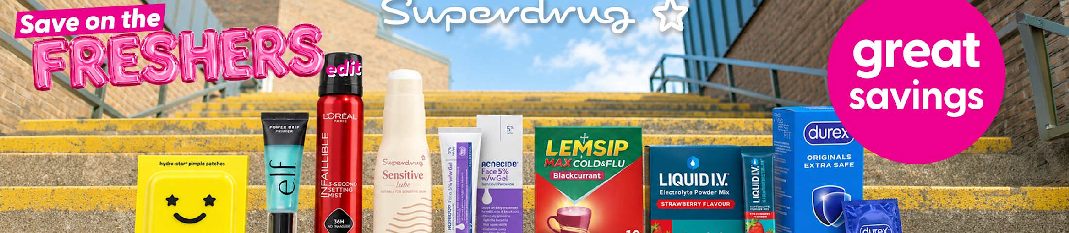 Save on the FRESHERS... Superdrug great savings