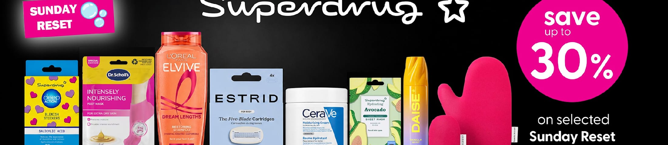 Sunday Reset. Save up to 30% on selected Sunday Reset. Superdrug