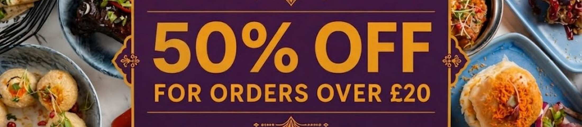 50% off when you spend £20